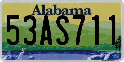 AL license plate 53AS711
