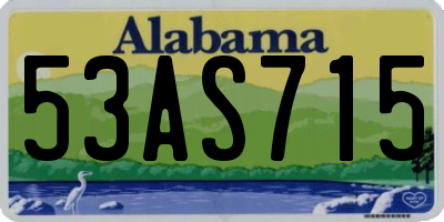 AL license plate 53AS715