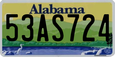 AL license plate 53AS724