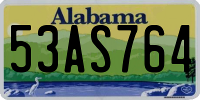 AL license plate 53AS764