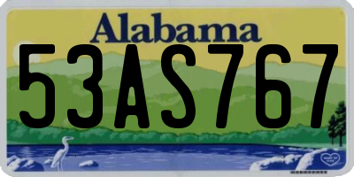 AL license plate 53AS767