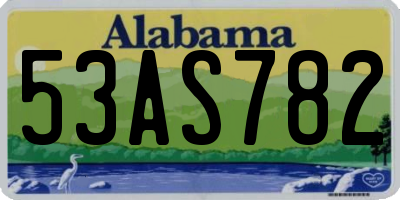 AL license plate 53AS782