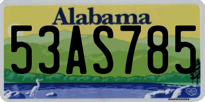 AL license plate 53AS785