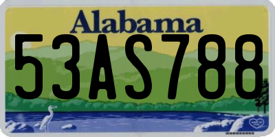 AL license plate 53AS788
