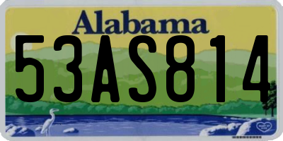 AL license plate 53AS814