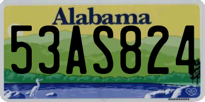 AL license plate 53AS824