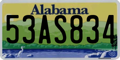 AL license plate 53AS834