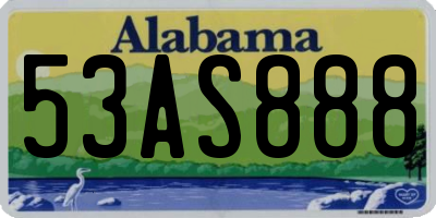 AL license plate 53AS888