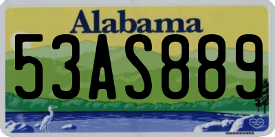AL license plate 53AS889
