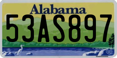 AL license plate 53AS897