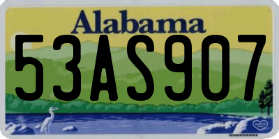 AL license plate 53AS907