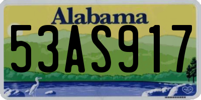 AL license plate 53AS917