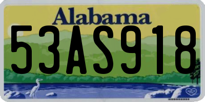 AL license plate 53AS918
