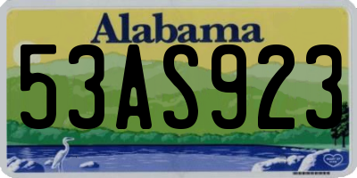 AL license plate 53AS923