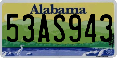 AL license plate 53AS943