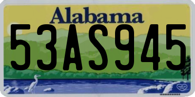 AL license plate 53AS945