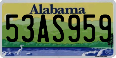 AL license plate 53AS959