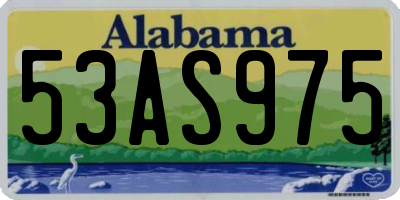 AL license plate 53AS975