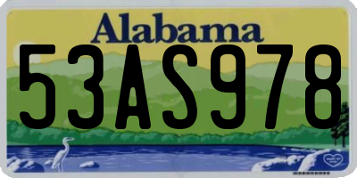 AL license plate 53AS978
