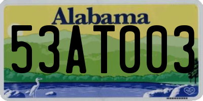 AL license plate 53AT003
