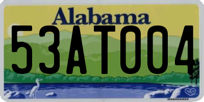 AL license plate 53AT004