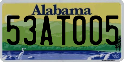 AL license plate 53AT005