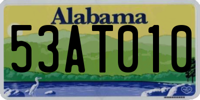 AL license plate 53AT010