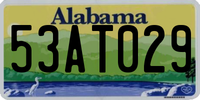AL license plate 53AT029