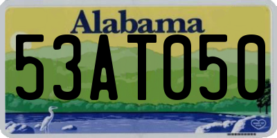 AL license plate 53AT050