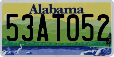 AL license plate 53AT052