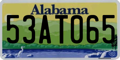 AL license plate 53AT065