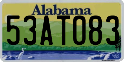 AL license plate 53AT083