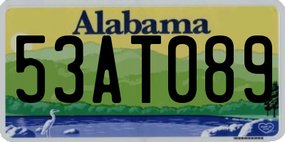 AL license plate 53AT089