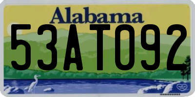 AL license plate 53AT092