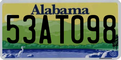 AL license plate 53AT098