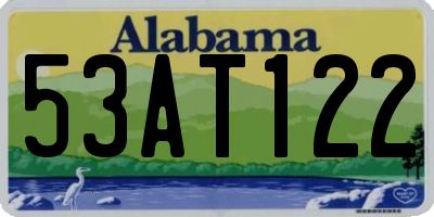 AL license plate 53AT122