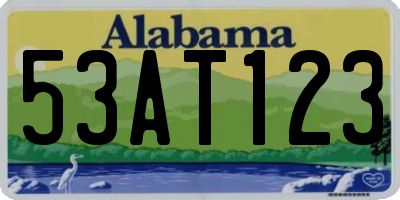 AL license plate 53AT123