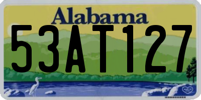 AL license plate 53AT127