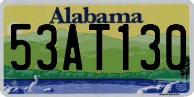 AL license plate 53AT130
