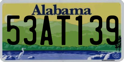 AL license plate 53AT139