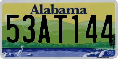 AL license plate 53AT144