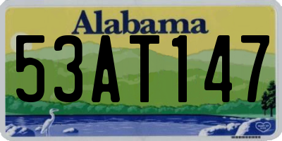 AL license plate 53AT147