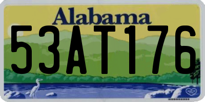 AL license plate 53AT176