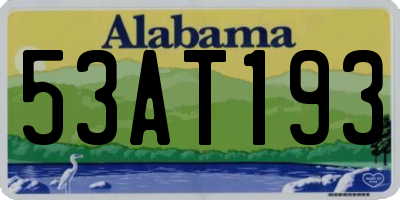 AL license plate 53AT193