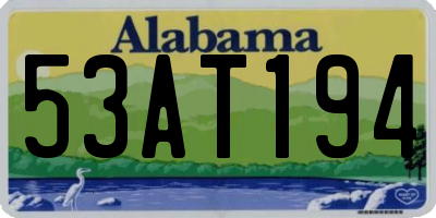 AL license plate 53AT194