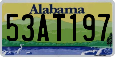 AL license plate 53AT197