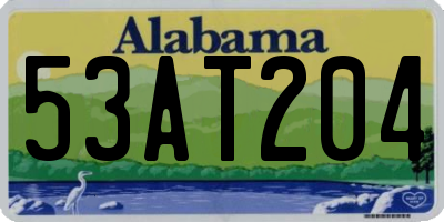 AL license plate 53AT204