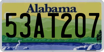 AL license plate 53AT207