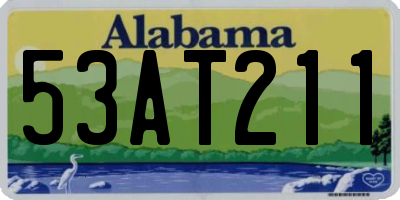 AL license plate 53AT211