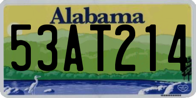 AL license plate 53AT214